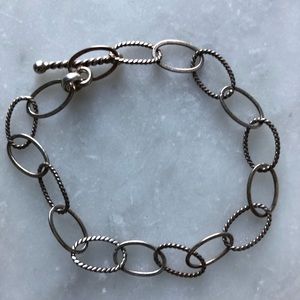 Simple Ornate Silver Bracelet
